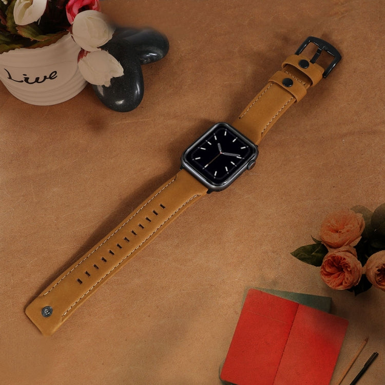 Genuine Leather Replacement Strap Watchband, For Apple Watch 5 & 4 40mm / 3 & 2 & 1 38mm, For Apple Watch 5 & 4 44mm / 3 & 2 & 1 42mm